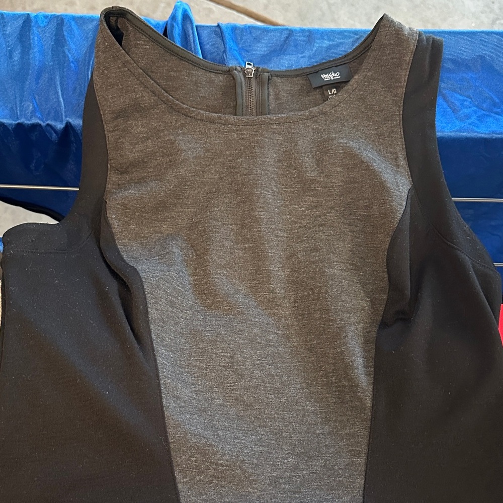 Mossimo Supply Co. Black and Gray Midi Dress